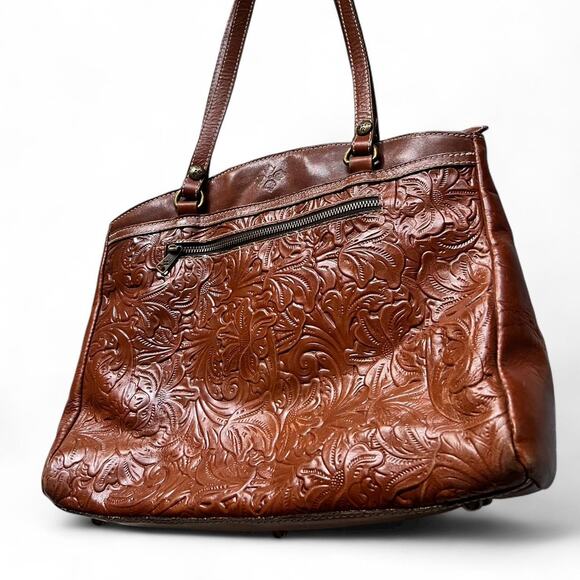 Patricia Nash Tooled Leather Poppy Tote Florance P53207 Western - Picture 3 of 8